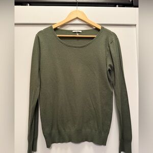 Vila Milano Sage Green Women's Crew Neck Sweater